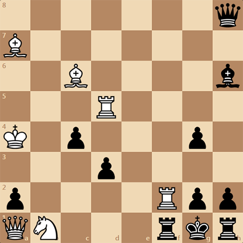 Задача по шахматам, мат в 2 хода с подсказкой