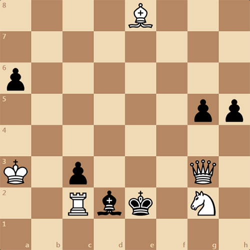 Задача по шахматам, белые ставят мат черным