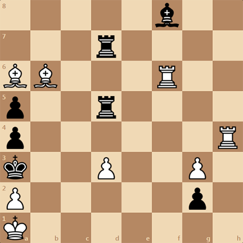 Белые выигрывают в этюде. Сложная шахматная задача.