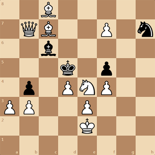 Красивый мат в 2 хода, задача по шахматам