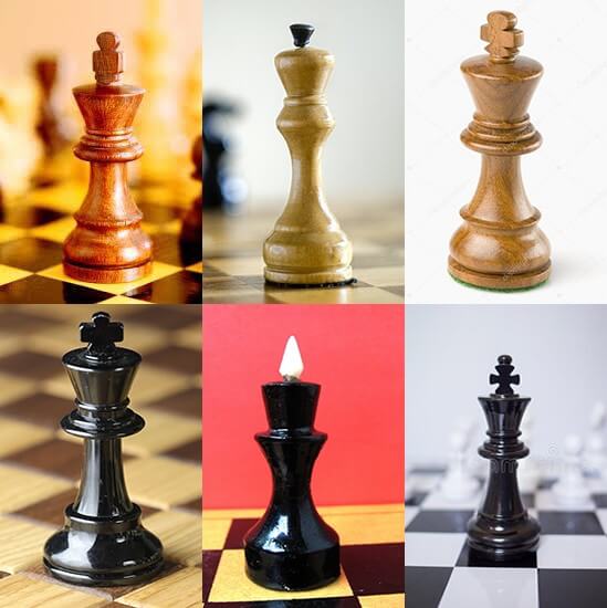 Как выглядит дама и король в шахматах фото