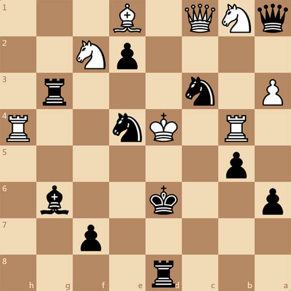 Черные ставят белым мат в 1 ход. Каким образом?