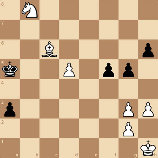 Сложный шахматный этюд, автор А. Пугач