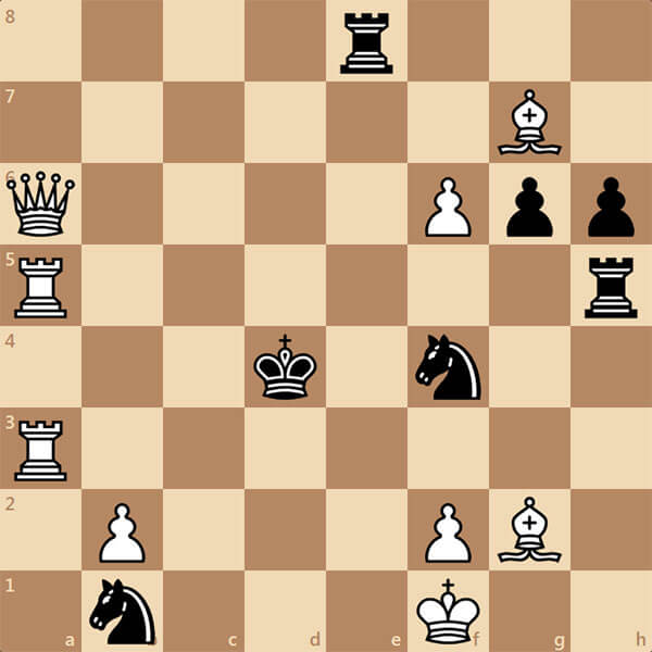 Белые дают мат в 1 ход черному королю на d4