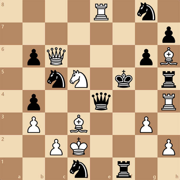 Найди мат в 1 ход в позиции со связанным ферзем черных