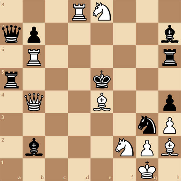 Белые дают черным мат в 1 ход - задача для любителей одноходовок