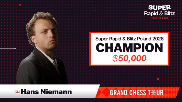 Ханс Моке Ниманн - победитель Super Rapid & Blitz, Grand Chess Tour 2026 1 этапа